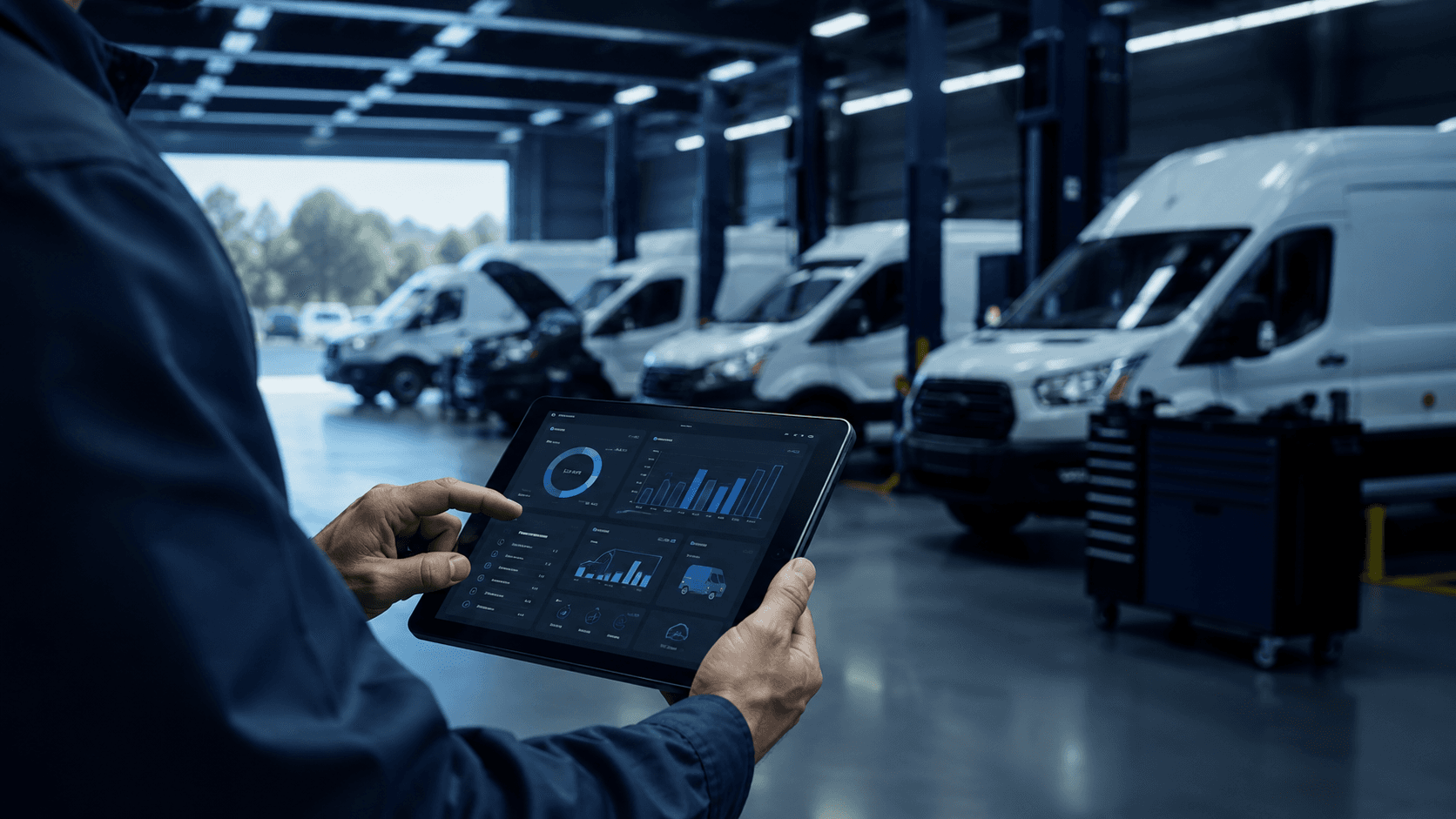Predictive fleet maintenance dashboard helping companies reduce downtime and optimize vehicle operations